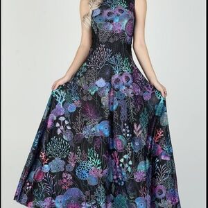 Floral Coral Maxi Dress